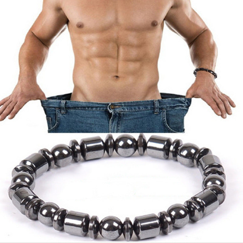 Enhance Your Well-being with a Stylish Weight Loss Black Stone Magnetic Therapy Bracelet