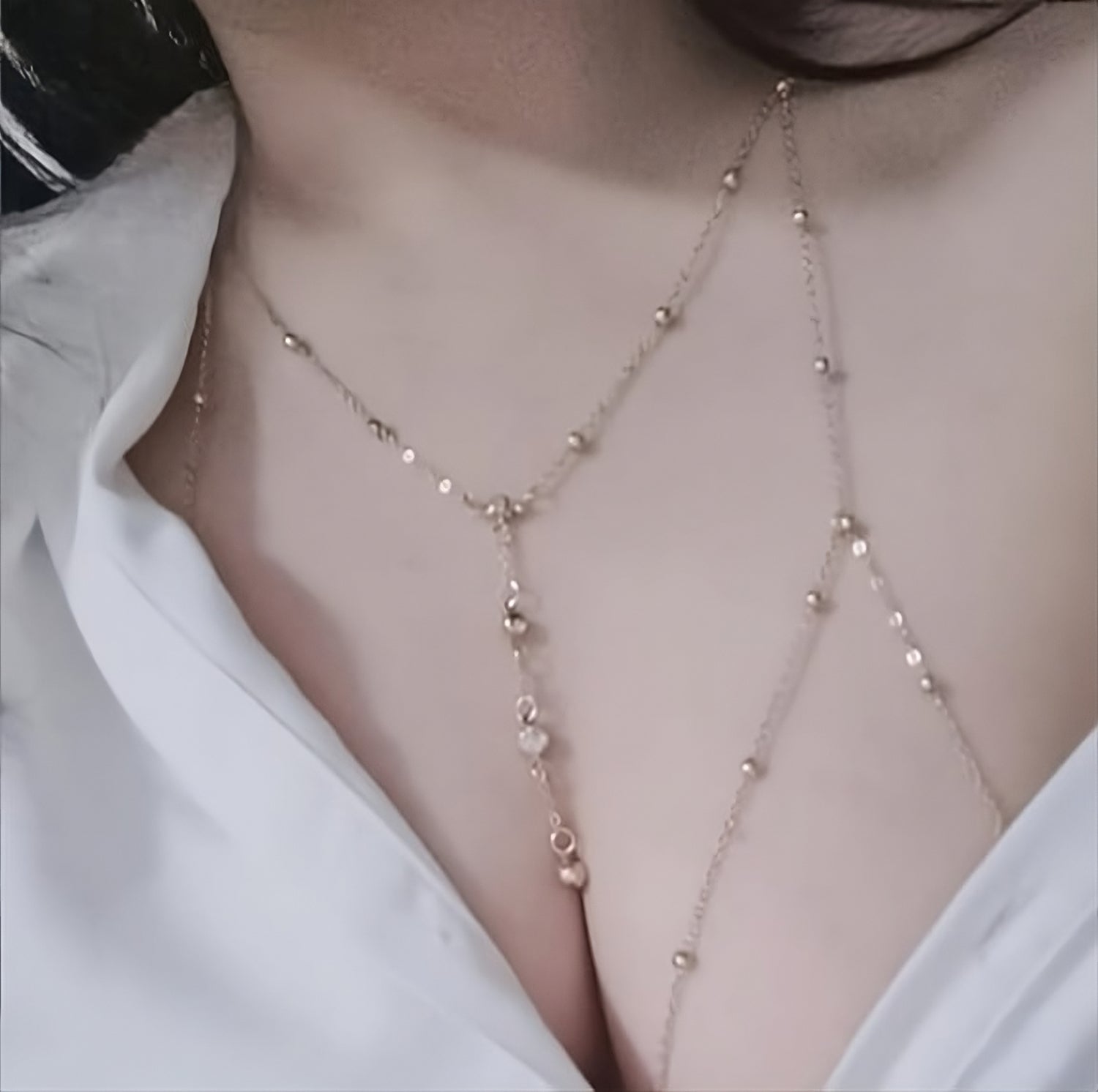 Elegant Crystal Body Chain - A Dazzling Accessory for Every Occasion