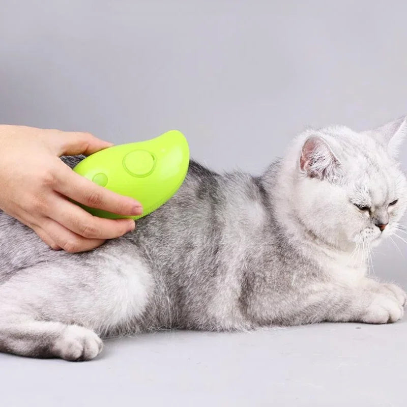 🐶 Pet Steam Brush: 3-in-1 Electric Spray Hair Grooming Tool for Cats &amp; Dogs 🐱
